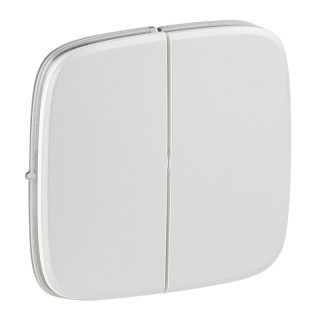 Лицевая панель Legrand Valena Allure выключателя двухклавишного жемчуг 755029