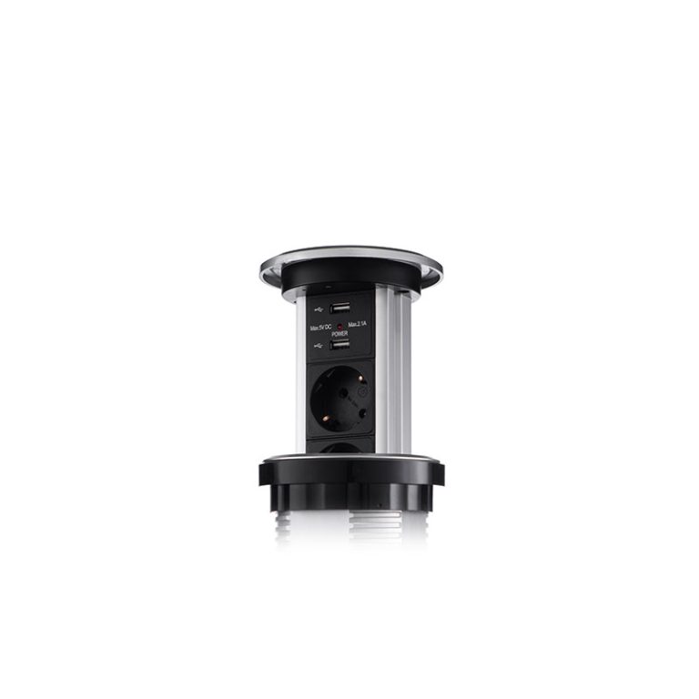 Сенсорный блок розеток LK (3 секции и 2 USB) Mebax 00-00001183