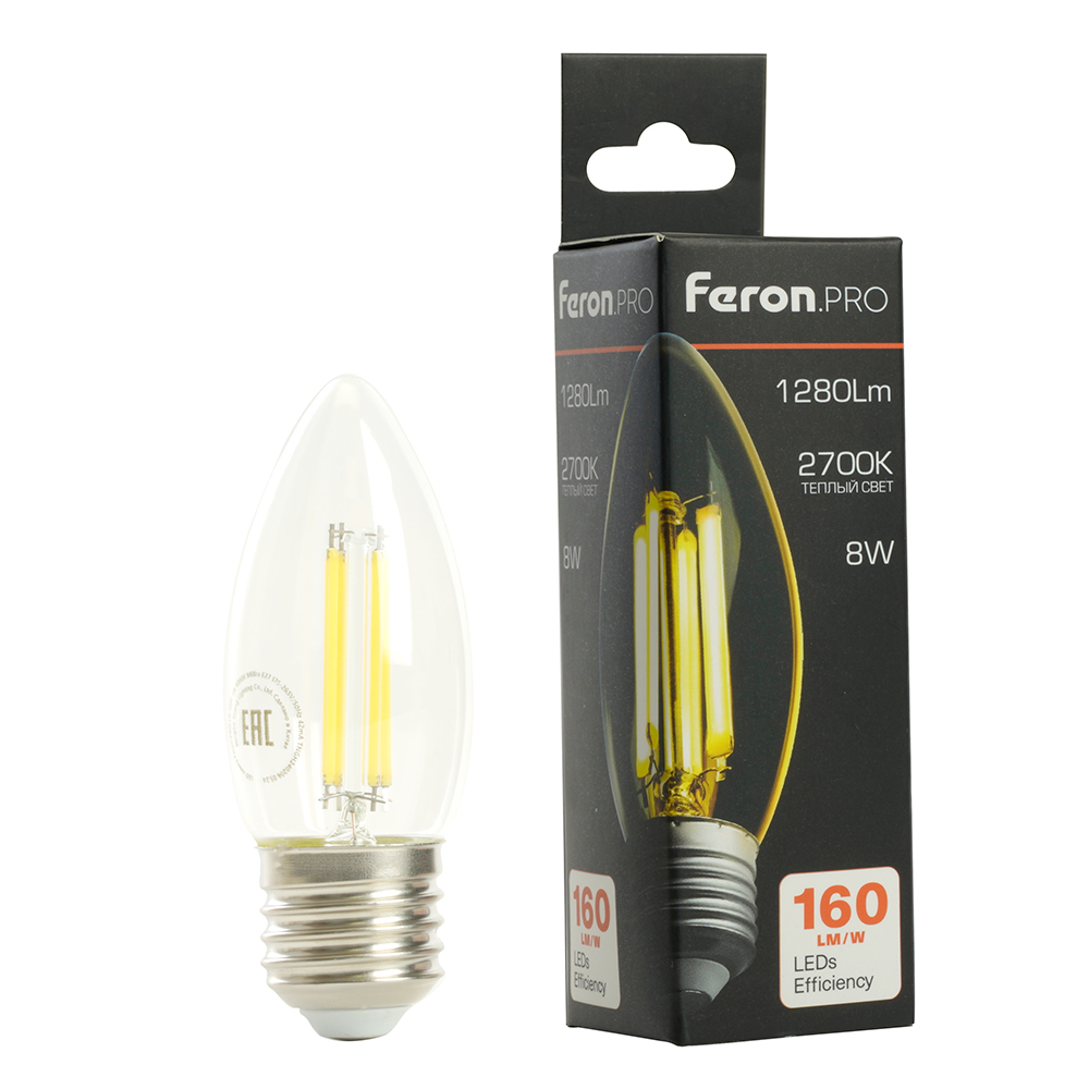 Светодиодная лампа Feron LB-1208 E27 8W 2700K 51241 Светодиодная лампа Feron LB-1208 E27 8W 2700K 51241