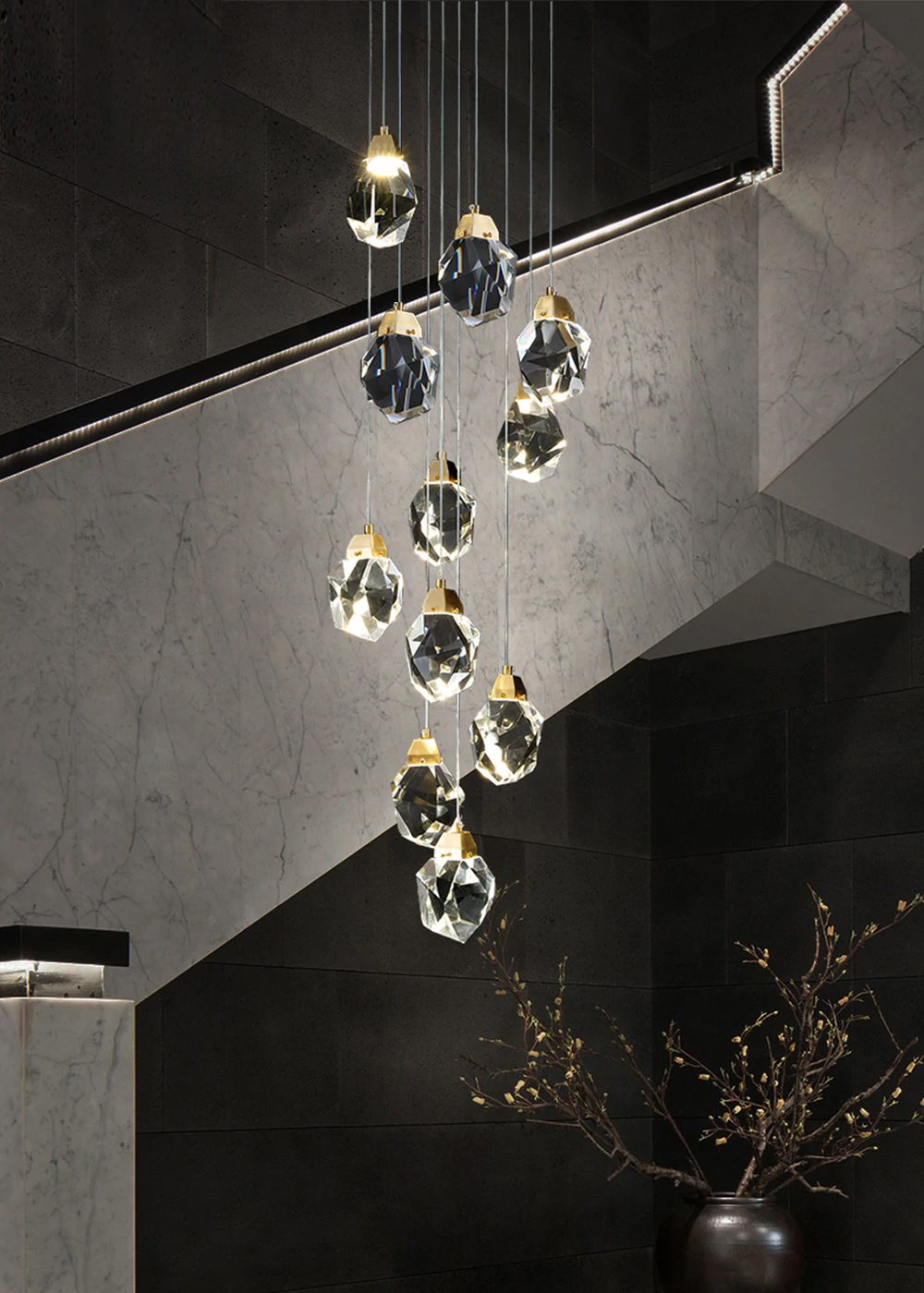 Подвесной светильник Delight Collection Crystal rock MD-020B-11 gold Подвесной светильник Delight Collection Crystal rock MD-020B-11 gold