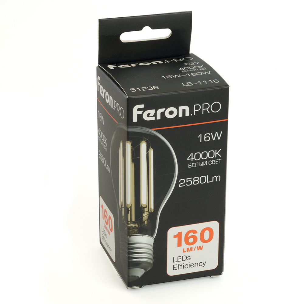 Светодиодная лампа Feron LB-1116 E27 16W 4000K 51236 Светодиодная лампа Feron LB-1116 E27 16W 4000K 51236