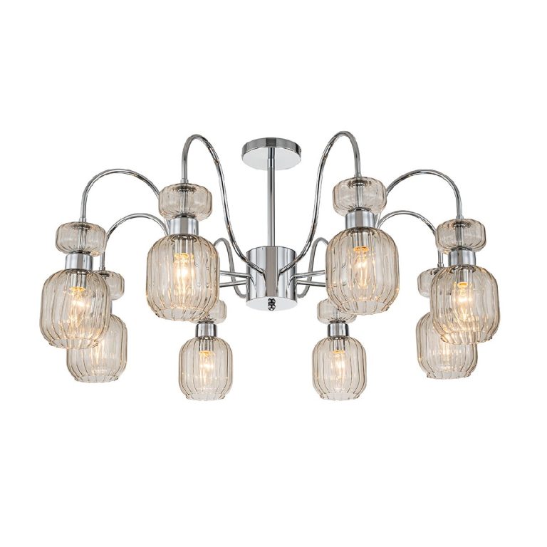 Люстра на штанге Escada Gloss 1141/8PL Chrome/Beige