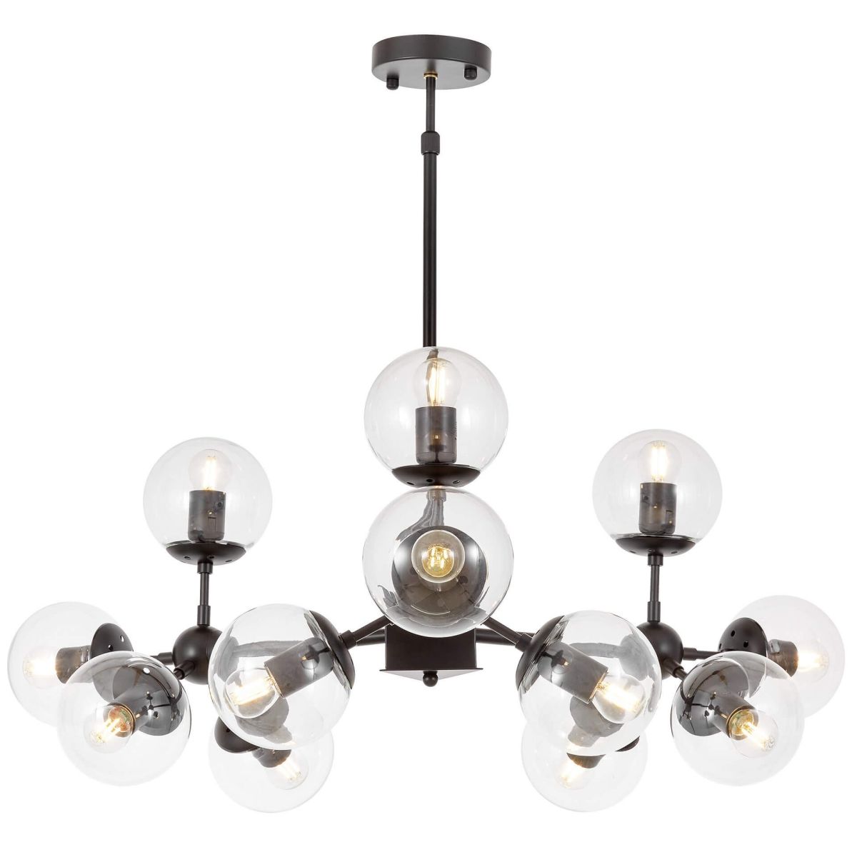 Люстра на штанге Lumina Deco Zodiak LDP 160-12 BK+PR Люстра на штанге Lumina Deco Zodiak LDP 160-12 BK+PR