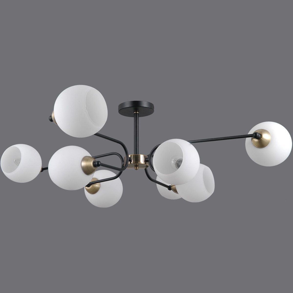 Люстра на штанге Illumico IL0249-8CSQ-79 BK AB Люстра на штанге Illumico IL0249-8CSQ-79 BK AB