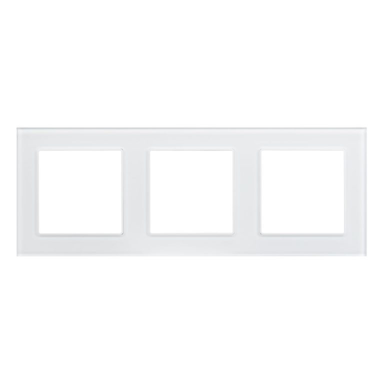 Рамка трехместная Arlight FRM-GLARE-GS-3-WH 043799