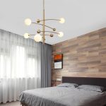 Люстра на штанге Delight Collection Globe Mobile 10215P/5 brass