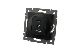 Механизм USB розетки Arlight SCT-MUAC-PL-BK-V (5V, 3A, QC4) 049838