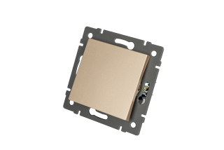 Механизм выключателя одноклавишный проходной Arlight SWT-MKP1-PL-GD-V (250V, 10A) 049874
