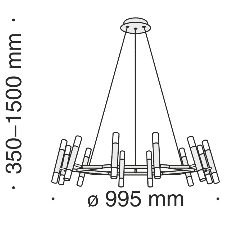 Подвесная люстра Maytoni Vigo MOD031PL-24B