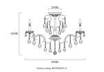 Люстры на штанге Crystal Lux MONTANA PL12