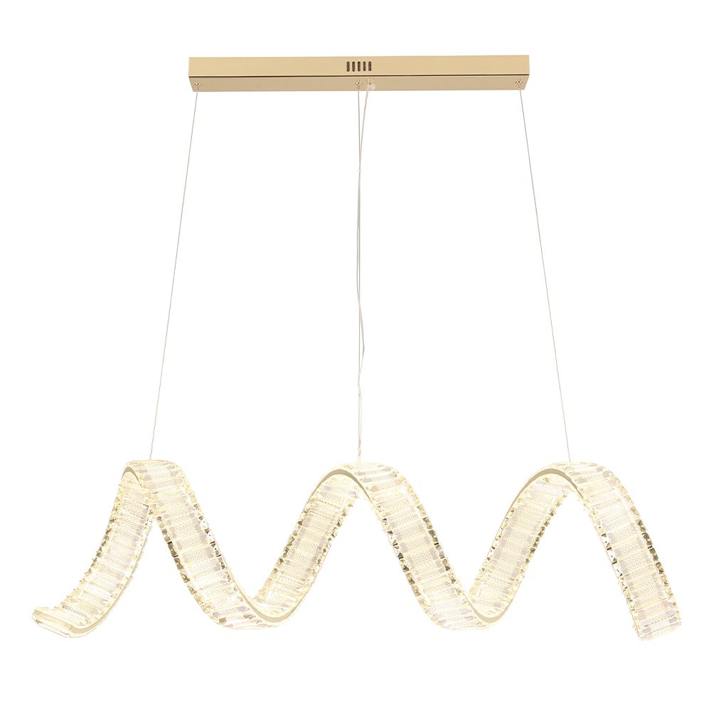 Подвесная люстра Crystal Lux MUSIKA SP100W LED L1200 GOLD Подвесная люстра Crystal Lux MUSIKA SP100W LED L1200 GOLD
