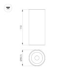 Накладной светильник Arlight SP-GABI-SURFACE-R50-9W Day4000 052334