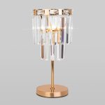 Настольная лампа Eurosvet Elegante 01136/1 золото/прозрачный хрусталь Strotskis a060648