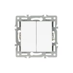 Механизм выключателя двухклавишный проходной Arlight SWT-MKP2-PL-WH (250V, 16A) 043727