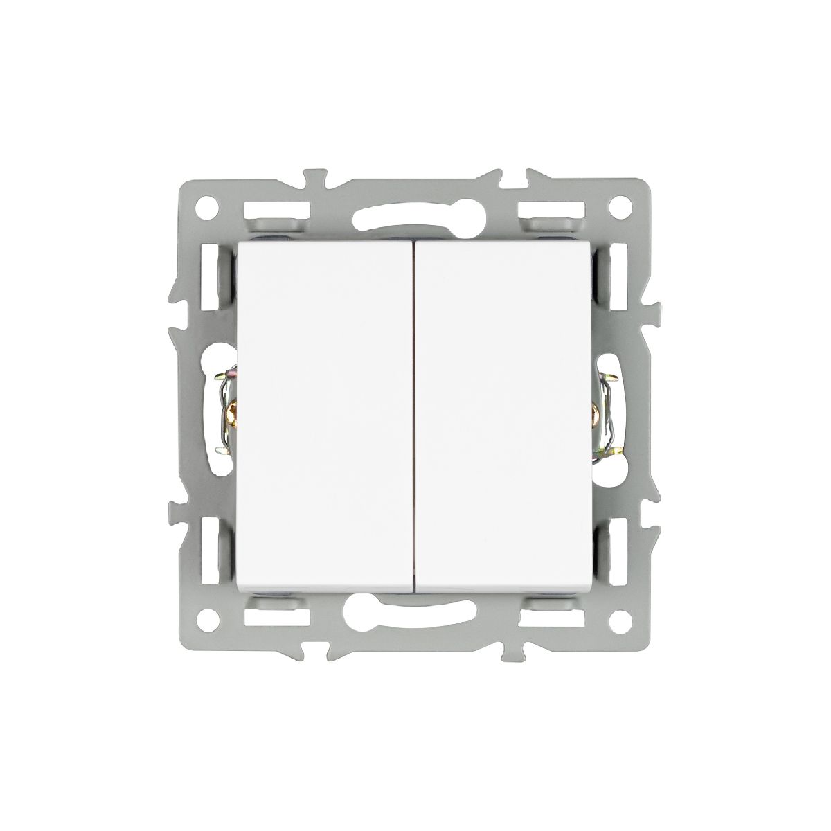Механизм выключателя двухклавишный проходной Arlight SWT-MKP2-PL-WH (250V, 16A) 043727 Механизм выключателя двухклавишный проходной Arlight SWT-MKP2-PL-WH (250V, 16A) 043727