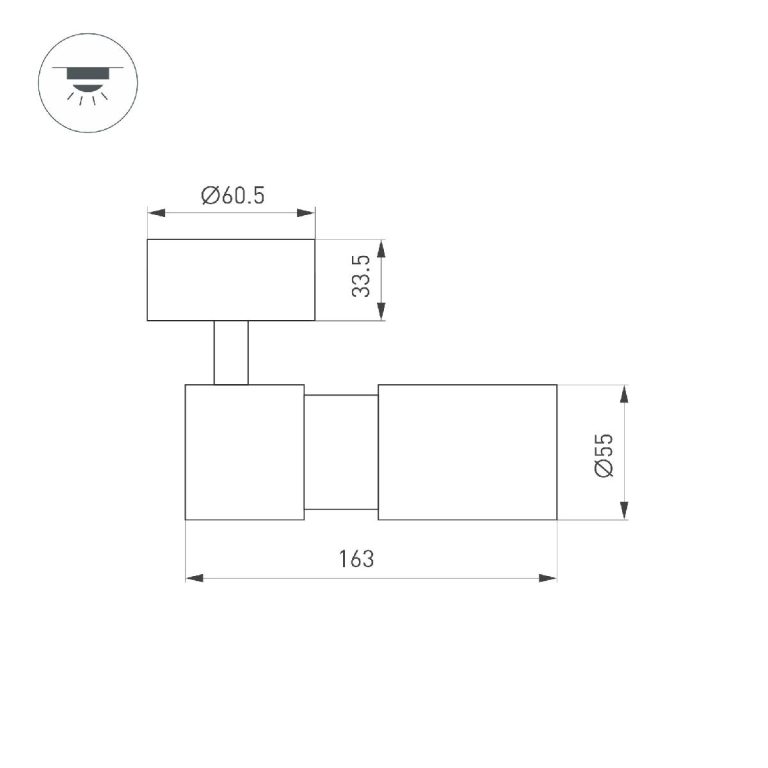 Спот Arlight SP-ARTEMIS-SURFACE-FLAP-R55-12W Day4000 051794