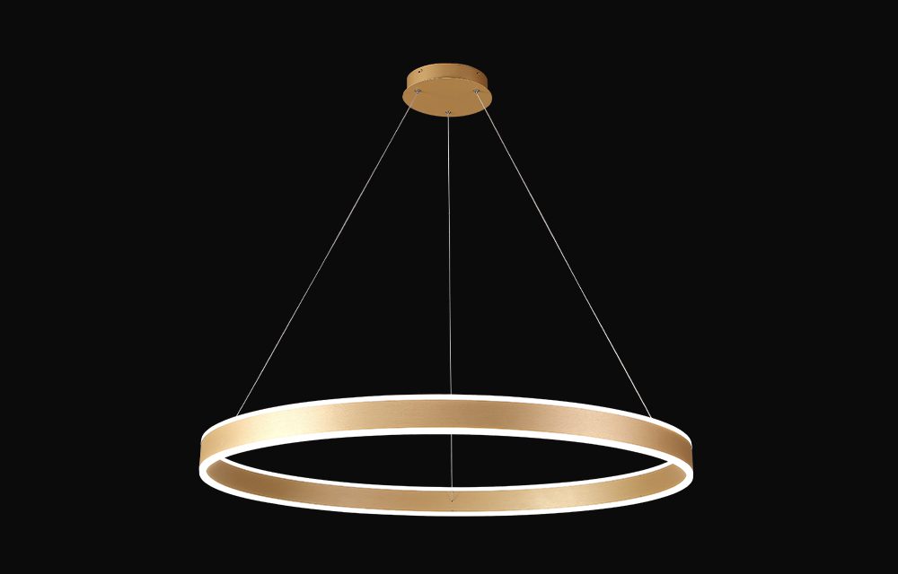 Подвесной светодиодный светильник Crystal Lux MUCHOS SP88W LED D1000 GOLD Подвесной светодиодный светильник Crystal Lux MUCHOS SP88W LED D1000 GOLD
