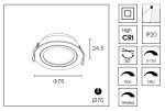 Встраиваемый светильник Delight Collection DA8303DR