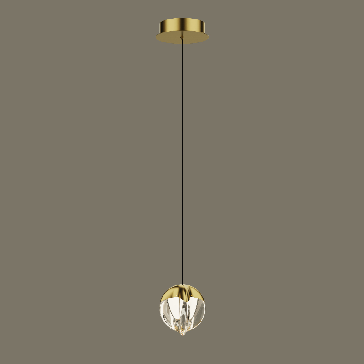 Подвесной светильник Delight Collection MD24001033-1A gold/clear Подвесной светильник Delight Collection MD24001033-1A gold/clear