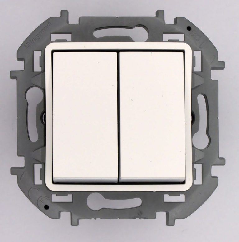 Переключатель двухклавишный Legrand Inspiria 673655