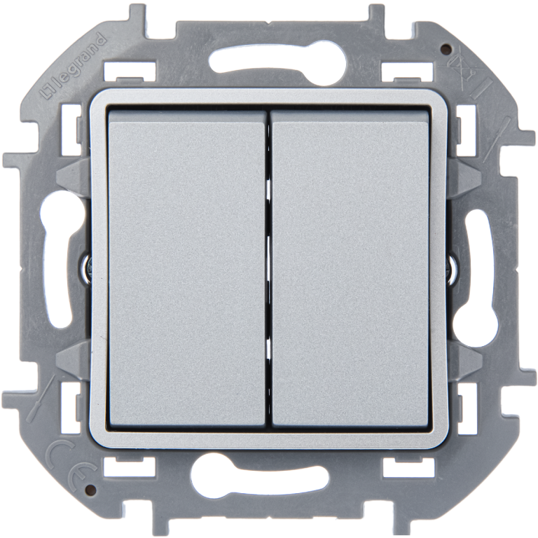 Переключатель двухклавишный Legrand Inspiria 673657