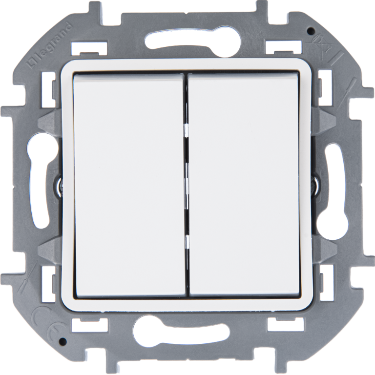 Переключатель двухклавишный Legrand Inspiria 673665