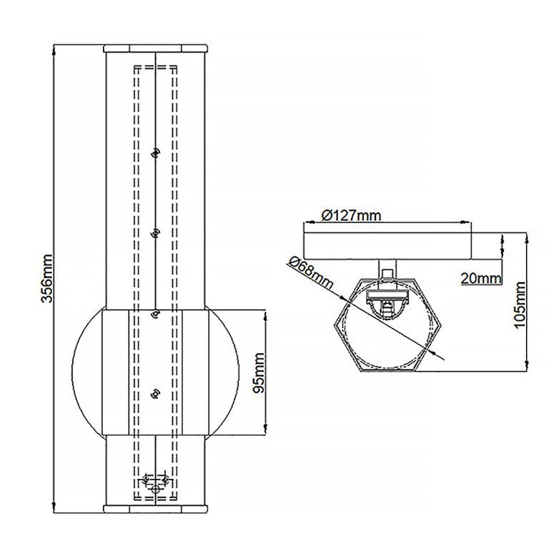 Бра Hinkley Facet QN-FACET-LED1-PC-BATH