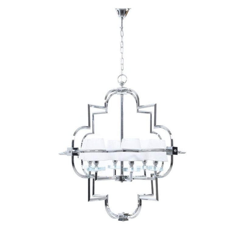 Подвесная люстра Lumina Deco Baltimore LDP 8020-6 CHR+WT Подвесная люстра Lumina Deco Baltimore LDP 8020-6 CHR+WT