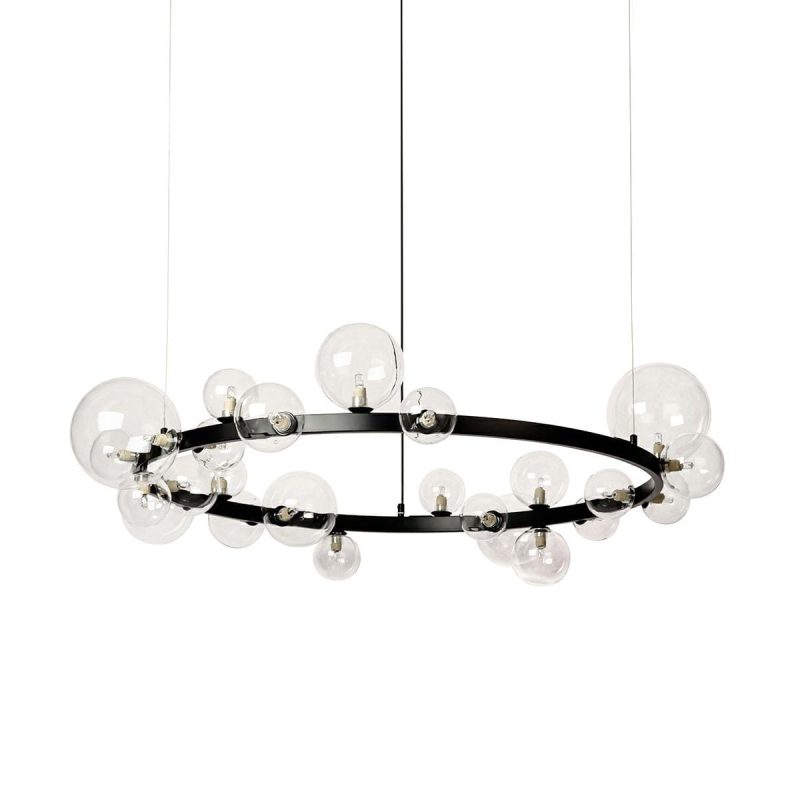 Подвесной светильник Delight Collection Art Deco Bubble 8828P/L black/clear Подвесной светильник Delight Collection Art Deco Bubble 8828P/L black/clear