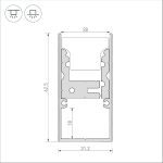 Профиль-держатель Arlight ARH-FLOOR27-H28-2000 039471