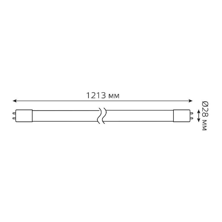 Лампа светодиодная Gauss G13 20W 6500К матовая 93039-R