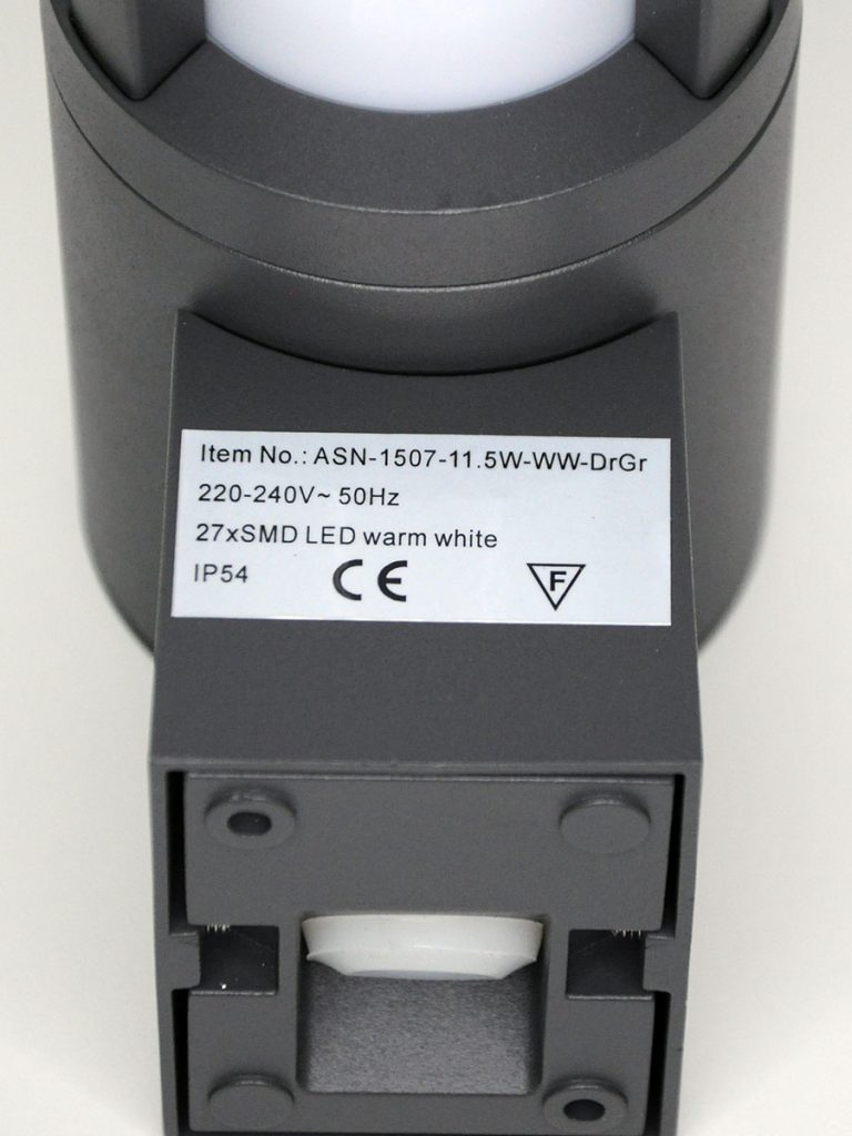 Уличный настенный светильник Elvan PJ-1507/1-11.5W-WW-Gr