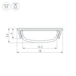 Алюминиевый профиль Arlight ARH-BENT-W18-2000 ANOD BLACK 039588