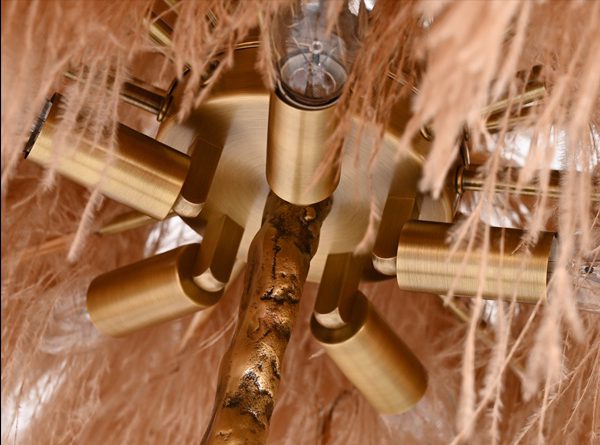 Торшер Delight Collection Ostrich Feather BRFL5014 pink/antique brass Торшер Delight Collection Ostrich Feather BRFL5014 pink/antique brass