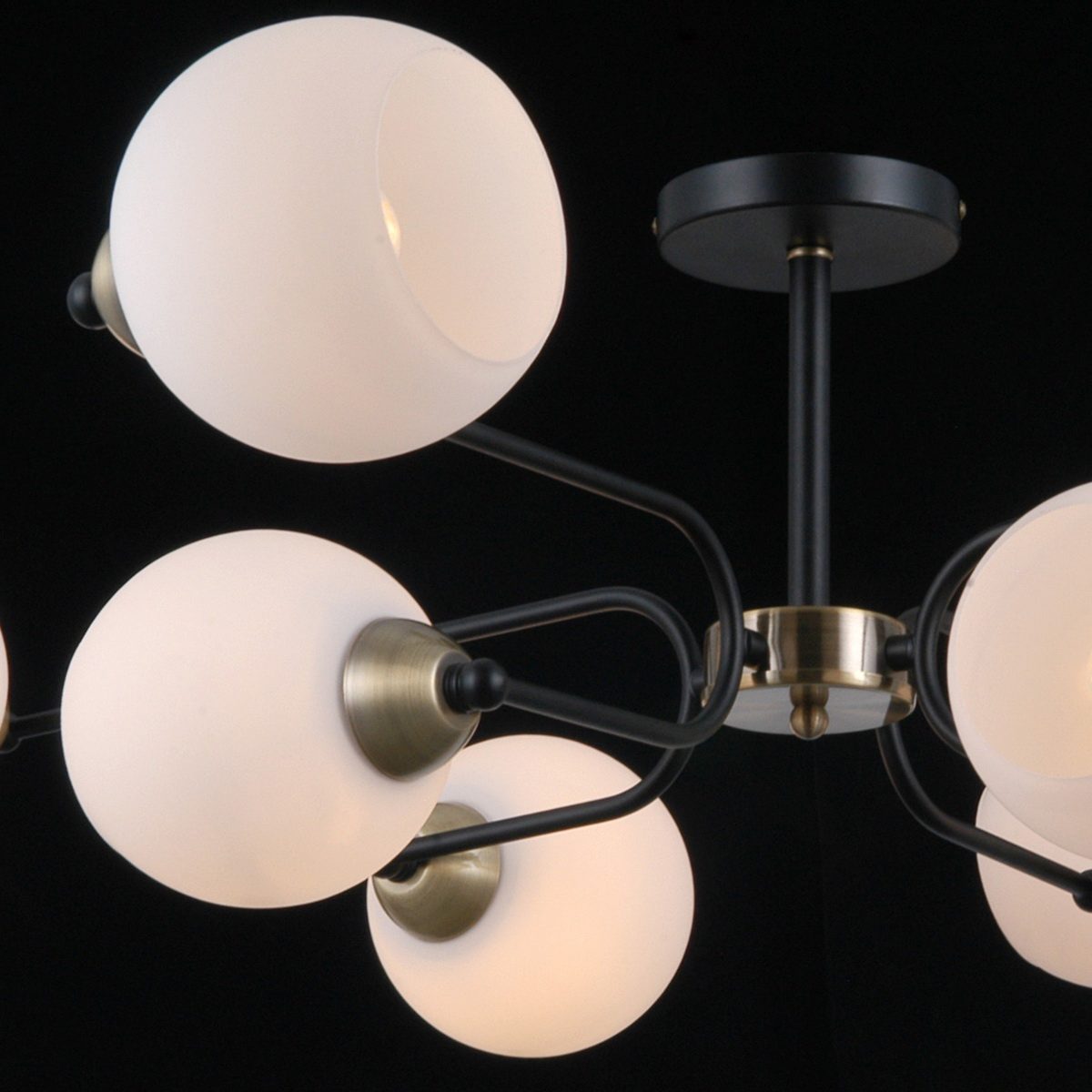 Люстра на штанге Illumico IL0249-8CSQ-79 BK AB Люстра на штанге Illumico IL0249-8CSQ-79 BK AB