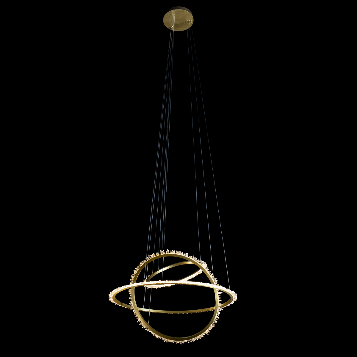 Подвесная люстра Delight Collection Quartz Halo MD20020154-3A satin gold Подвесная люстра Delight Collection Quartz Halo MD20020154-3A satin gold