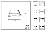 Встраиваемый светильник Delight Collection DB8504NR
