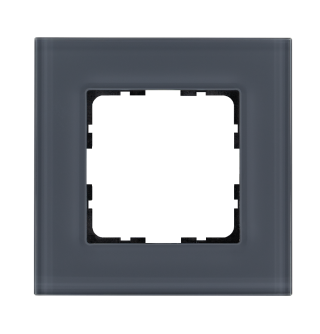 Рамка 1-постовая, стекло Маренго Jasmart G-Glass G1001GC