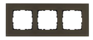 Рамка 3-постовая стекло цвет Каперсовый Jasmart G1003GT