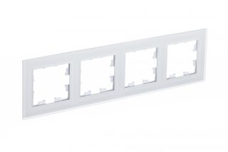 Рамка 4-ая Systeme Electric AtlasDesign Nature Матовое стекло белый ATN330104