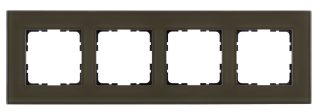 Рамка 4-постовая стекло цвет Каперсовый Jasmart G1004GT