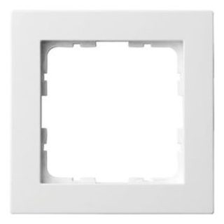 Рамка Jasmart G-Classic 1-постовая белый глянцевый поликарбонат G1001W