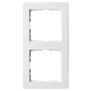 Рамка Jasmart G-Classic 2-постовая белый глянцевый поликарбонат G1002W