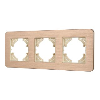 Рамка на 3 поста алюминиевая Arlight FRM-AKIRY-AL-3-GD 049730