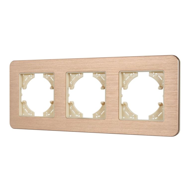 Рамка на 3 поста алюминиевая Arlight FRM-AKIRY-AL-3-GD 049730