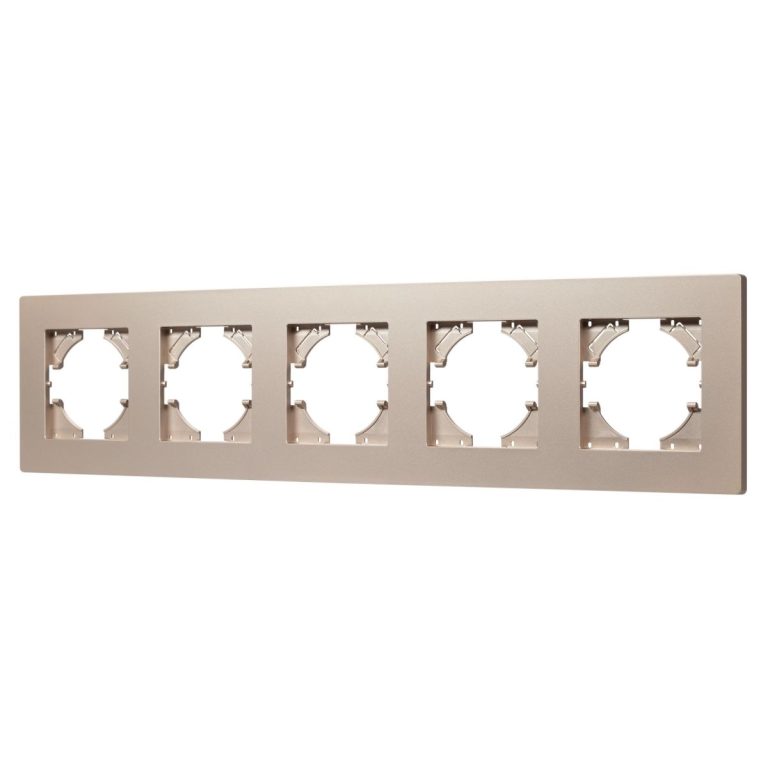 Рамка на 5 постов пластиковая Arlight FRM-PERIO-PL-5-GD 049765