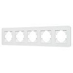 Рамка на 5 постов стеклянная Arlight FRM-OMALI-GS-5-WH 049704