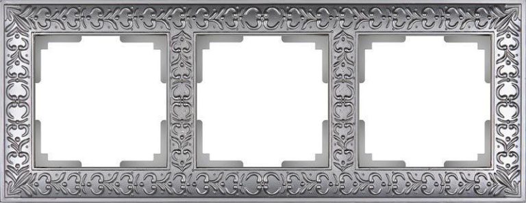 Рамка Werkel Antik на 3 поста матовый хром WL07-Frame-03 4690389145681