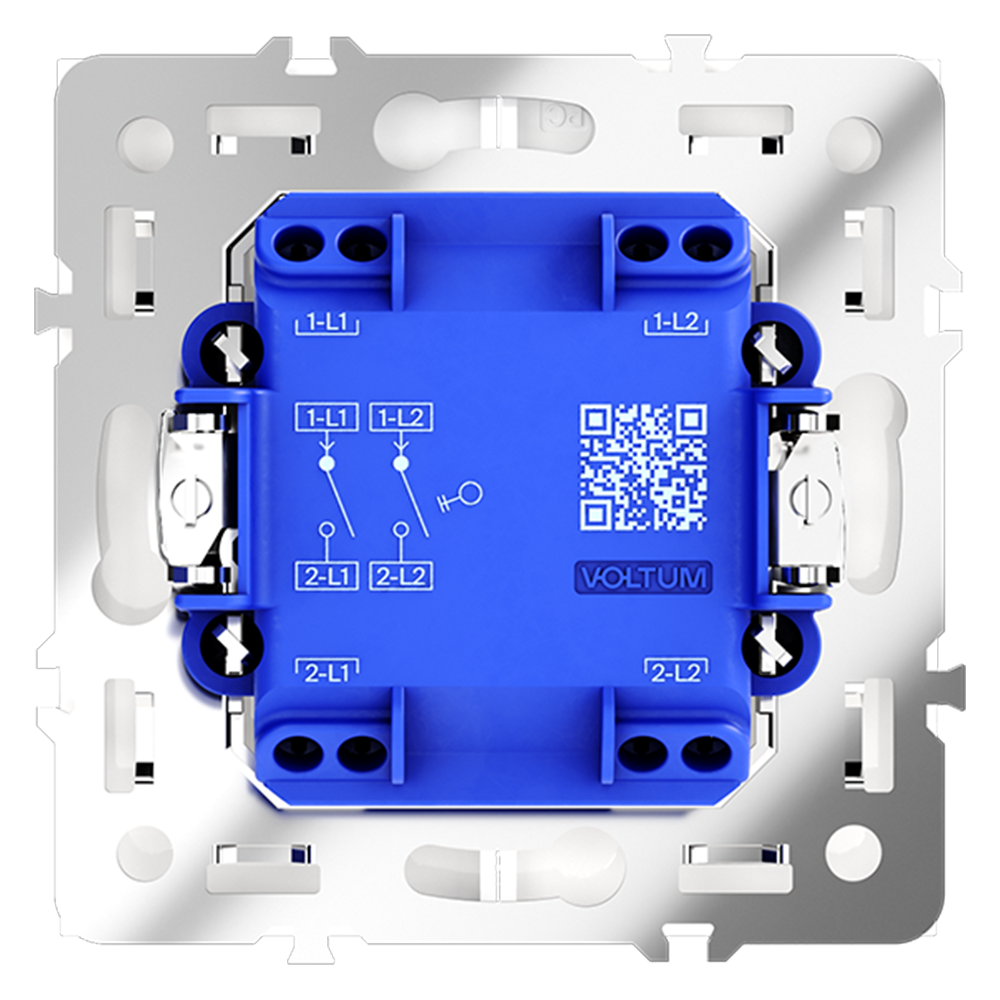 Выключатель двухклавишный Voltum S70 VLS020101 Выключатель двухклавишный Voltum S70 VLS020101