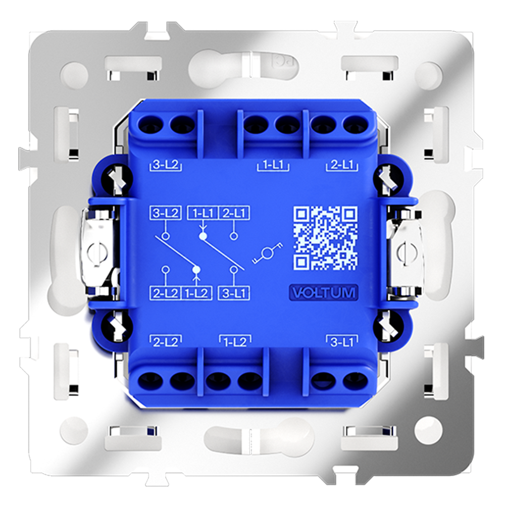 Проходной переключатель двухклавишный Voltum S70 VLS020302 Проходной переключатель двухклавишный Voltum S70 VLS020302